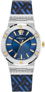 Versace Ladies Watch Greca 38mm Logo Blue