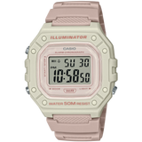 Casio Watch Chronograph Digital White Pink W-218HC-4A2VDF