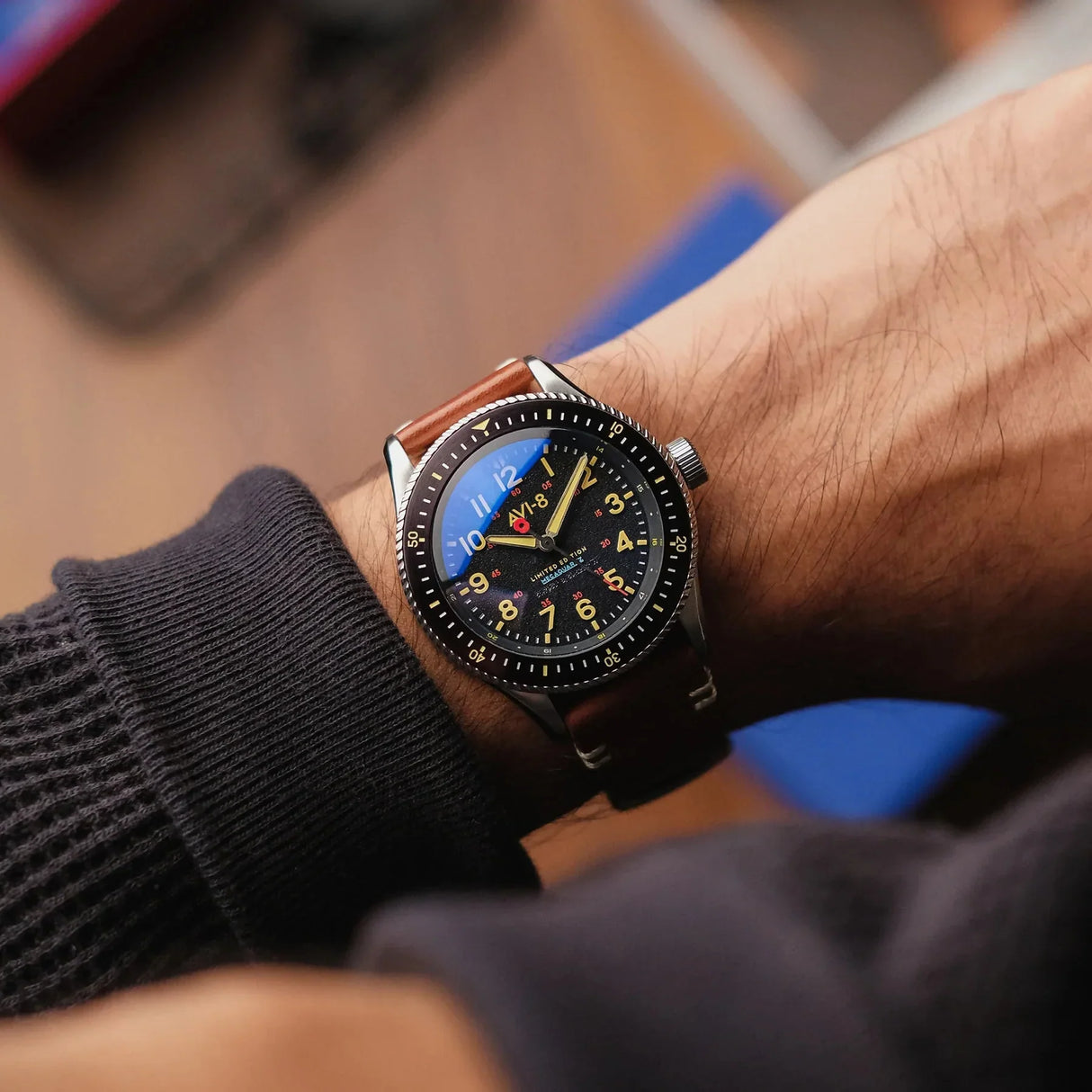 Analogue Watch - AVI-8 Flyboy Royal British Legion Falklands Black Watch AV-4099-RBL01