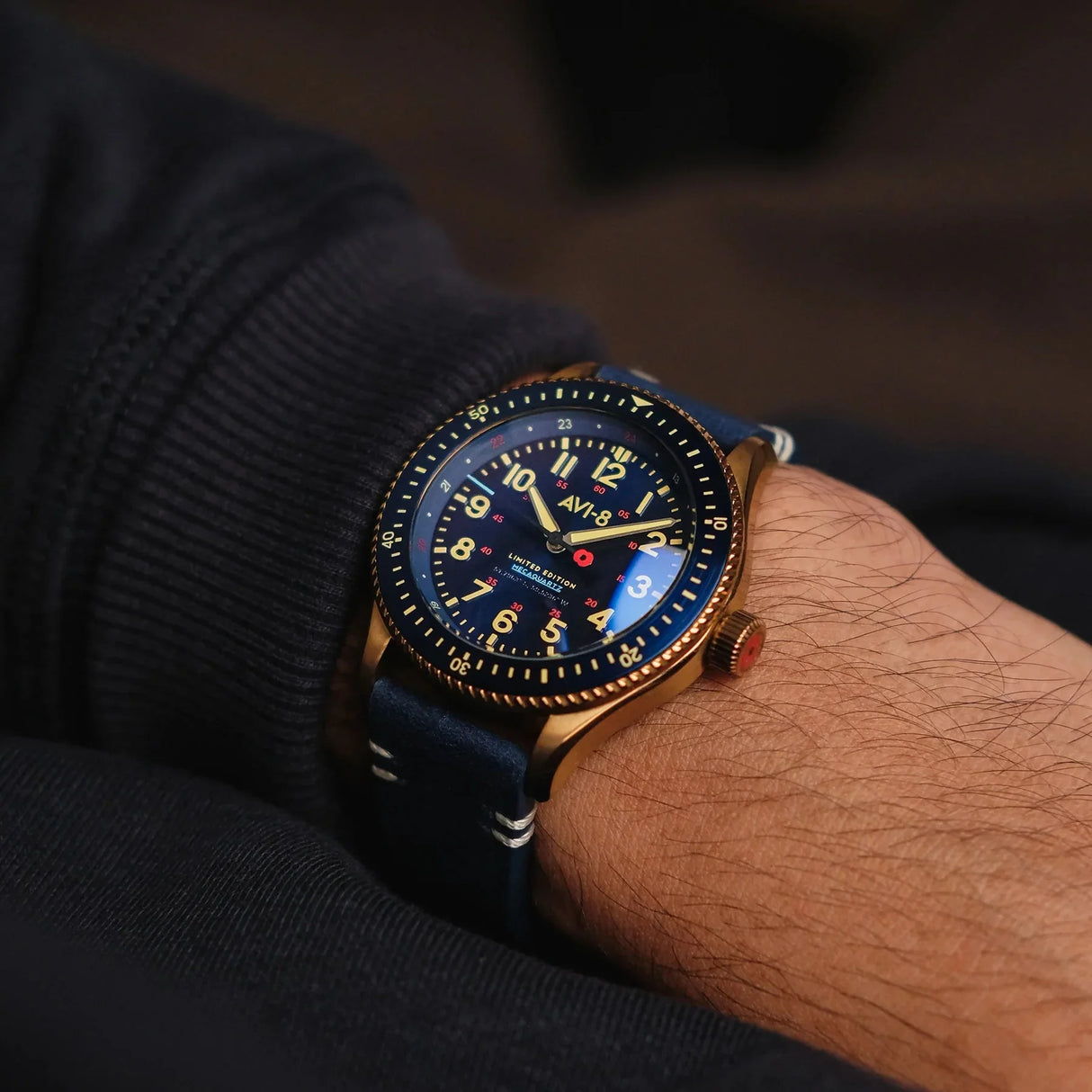 Analogue Watch - AVI-8 Flyboy Royal British Legion Falklands Blue Watch AV-4099-RBL04