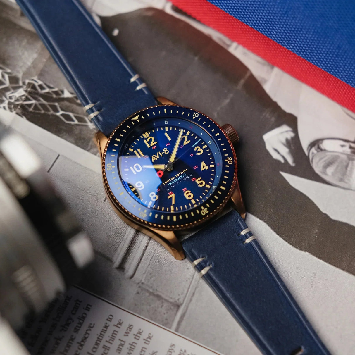Analogue Watch - AVI-8 Flyboy Royal British Legion Falklands Blue Watch AV-4099-RBL04