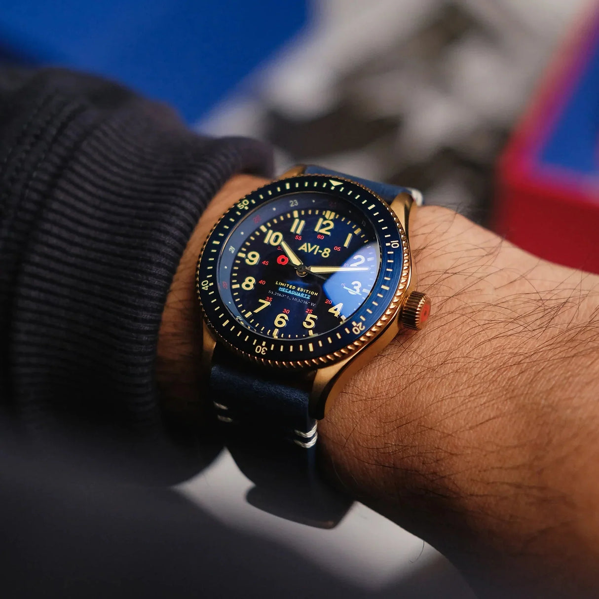 Analogue Watch - AVI-8 Flyboy Royal British Legion Falklands Blue Watch AV-4099-RBL04