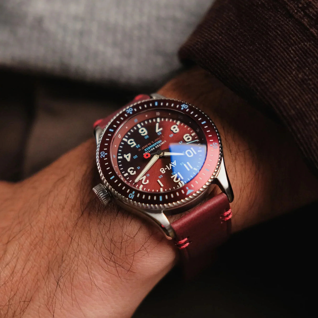 Analogue Watch - AVI-8 Flyboy Royal British Legion Falklands Red Watch AV-4099-RBL03