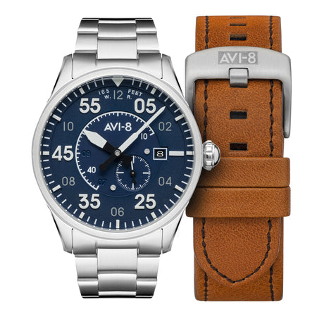 Analogue Watch - AVI-8 Oxford Blue Spitfire Automatic Watch AV-4073-11