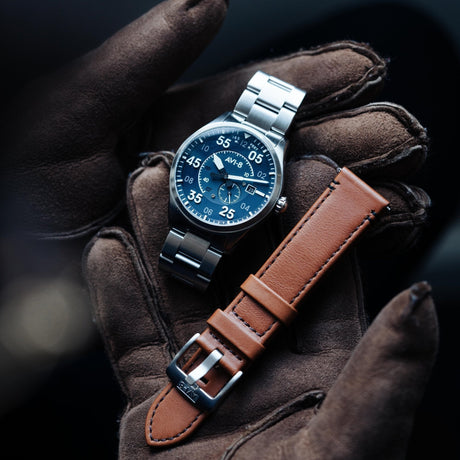 Analogue Watch - AVI-8 Oxford Blue Spitfire Automatic Watch AV-4073-11