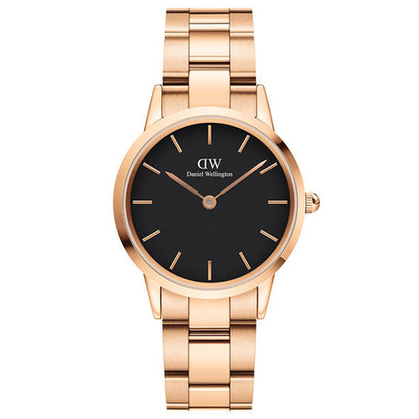 Analogue Watch - Daniel Wellington Ladies Rose Gold Iconinc Link Watch DW00100212