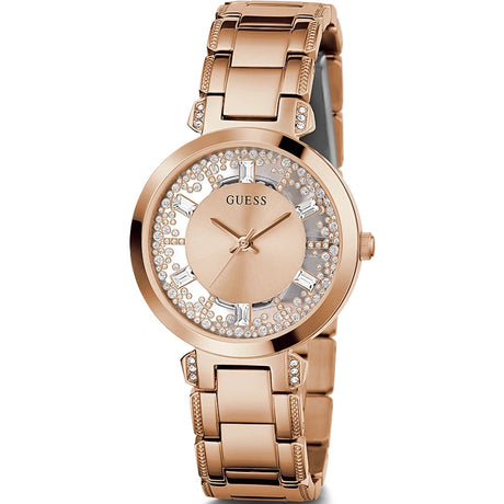 Analogue Watch - Guess Crystal Clear Ladies Rose Gold Watch GW0470L3