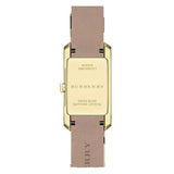 Burberry Ladies Watch The Pioneer Check Yellow Gold