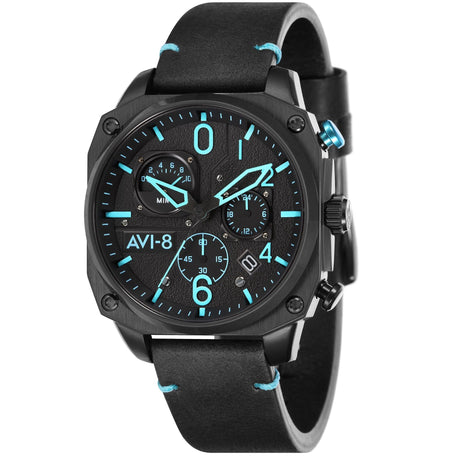 Chronograph Watch - AVI-8 Blue Diamond Hawker Hunter Chronograph Watch AV-4052-05