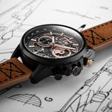 Chronograph Watch - AVI-8 Bronze Carbon Hawker Harrier Chronograph Watch AV-4065-03