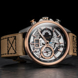 Chronograph Watch - AVI-8 Burnt Gold Brown Hawker Harrier Chronograph Watch AV-4065-02