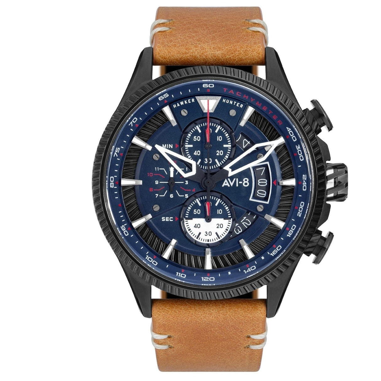 Chronograph Watch - AVI-8 Carbon Navy Hawker Hunter Chronograph Watch AV-4064-01