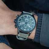 Chronograph Watch - AVI-8 Charcoal Green Hawker Hunter Chronograph Watch AV-4064-02