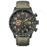 Chronograph Watch - AVI-8 Dark Earth Hawker Hurricane Chronograph Watch AV-4011-0E