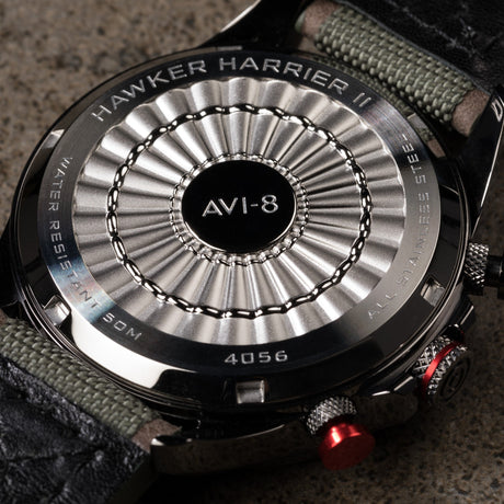 Chronograph Watch - AVI-8 Gunmetal Dark Earth Hawker Harrier Chronograph Watch AV-4056-03