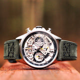 Chronograph Watch - AVI-8 Ivory Steel Hawker Harrier Chronograph Watch AV-4065-01