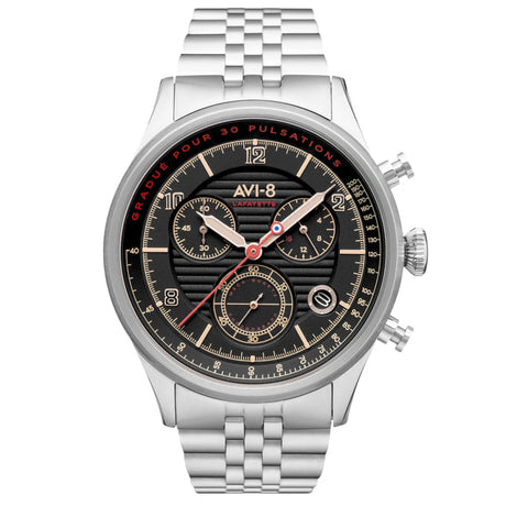 Chronograph Watch - AVI-8 Men's Black Flyboy Chronograph Watch AV-4076-33