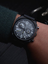 Chronograph Watch - AVI-8 Men's Black Hawker Hunter Chronograph Watch AV-4052-R1
