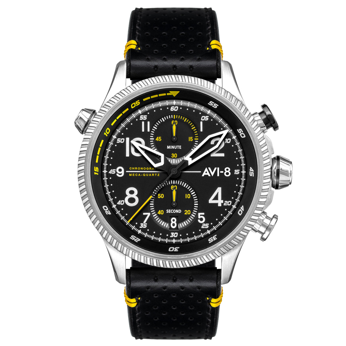 Chronograph Watch - AVI-8 Men's Black Hawker Hunter Chronograph Watch AV-4080-01