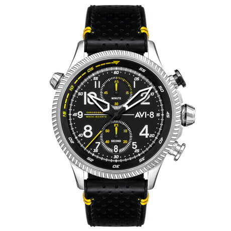 Chronograph Watch - AVI-8 Men's Black Hawker Hunter Chronograph Watch AV-4080-01