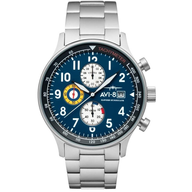 Chronograph Watch - AVI-8 Men's Black Hawker Hurricane Chronograph Watch AV-4011-33