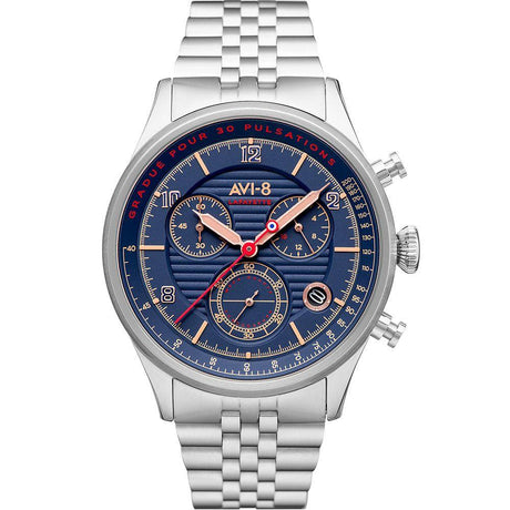 Chronograph Watch - AVI-8 Men's Blue Flyboy Chronograph Watch AV-4076-22