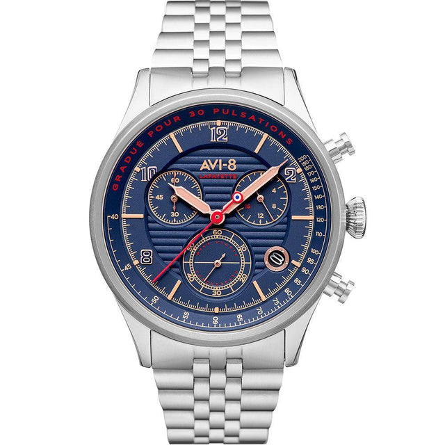 Chronograph Watch - AVI-8 Men's Blue Flyboy Chronograph Watch AV-4076-22