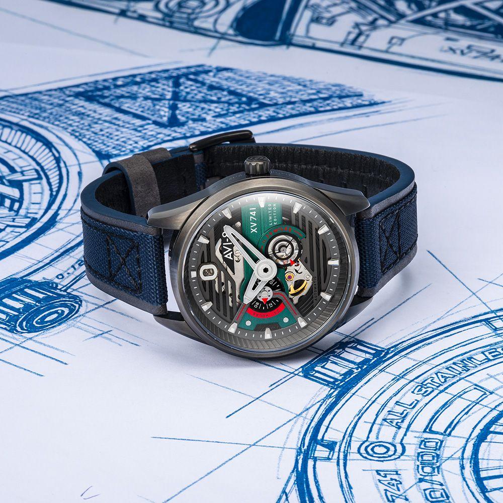 Chronograph Watch - AVI-8 Men's Blue Hawker Harrier Automatic Watch AV-4074-XV741