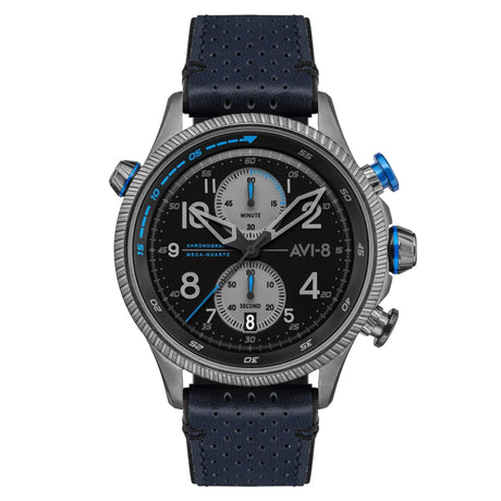 Chronograph Watch - AVI-8 Men's Blue Hawker Hunter Chronograph Watch AV-4080-02