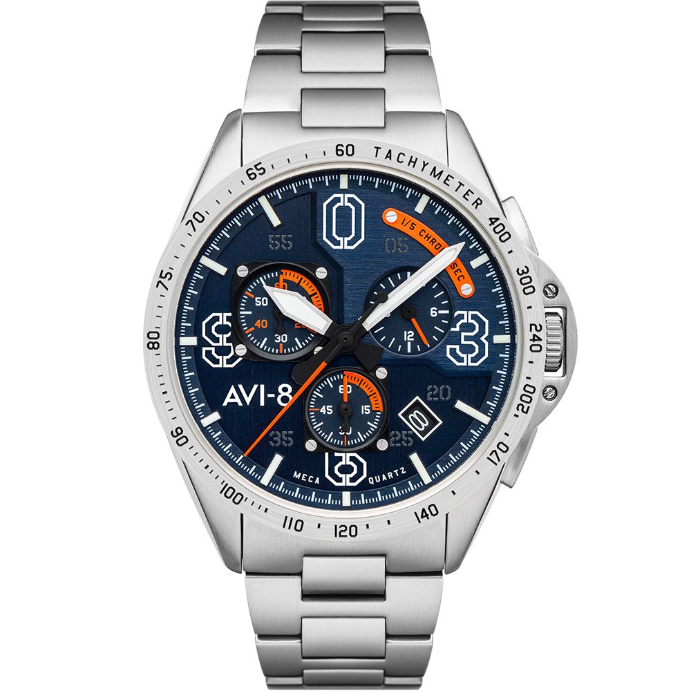 Chronograph Watch - AVI-8 Men's Blue P-51 Mustang Chronograph Watch AV-4077-22
