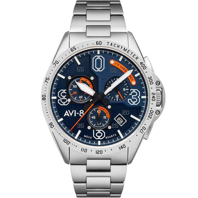 Chronograph Watch - AVI-8 Men's Blue P-51 Mustang Chronograph Watch AV-4077-22