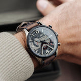 Chronograph Watch - AVI-8 Men's Desert Brown Hawker Harrier II Watch AV-4056-06