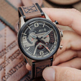 Chronograph Watch - AVI-8 Men's Desert Brown Hawker Harrier II Watch AV-4056-06