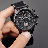 Chronograph Watch - AVI-8 Men's Stealth Black Hawker Hunter Avon Watch AV-4064-05