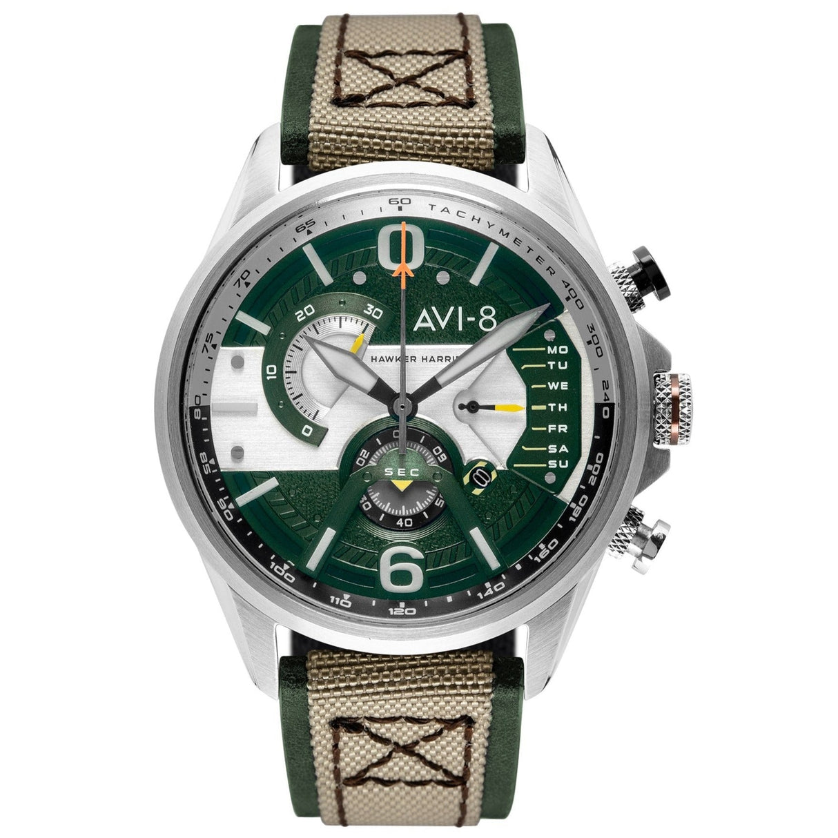 Chronograph Watch - AVI-8 Sand Military Green Hawker Harrier Chronograph Watch AV-4056-02