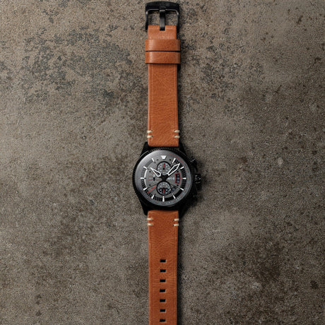 Chronograph Watch - AVI-8 Scarlet Black Brown Hawker Hunter Chronograph Watch AV-4064-03