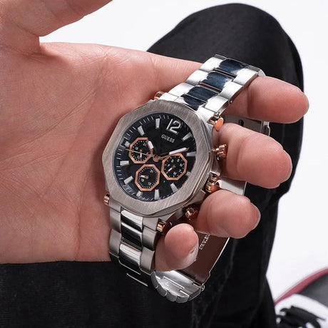 Chronograph Watch - Guess Edge Men's Silver Watch GW0539G1