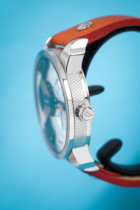 Diesel Men's Watch Mini Daddy Silver Brown - Designer Watch Store