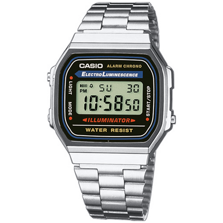 Digital Watch - Casio Classic Vintage Retro Unisex Silver Watch A168WA-1YES
