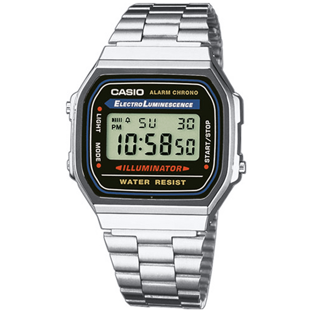 Digital Watch - Casio Classic Vintage Retro Unisex Silver Watch A168WA-1YES