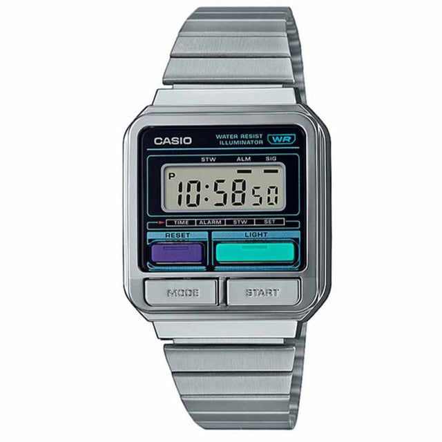 Digital Watch - Casio Classic Vintage Unisex Silver Watch A120WE-1AEF