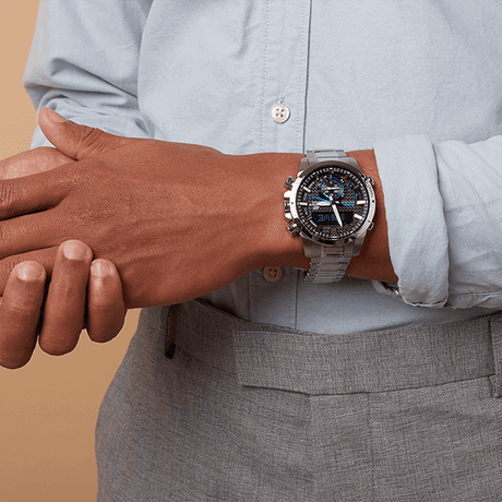 Digital Watch - Casio Edifice Smart Chrono Men's Silver Watch ECB-800D-1AEF