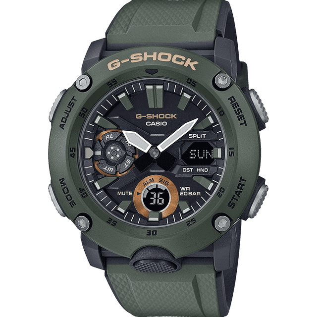 Digital Watch - Casio G-Shock Carbon Khaki Watch GA-2000-3AER