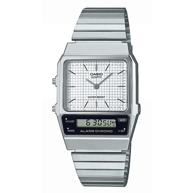 Digital Watch - Casio Vintage Men's Silver Watch AQ-800E-7AEF