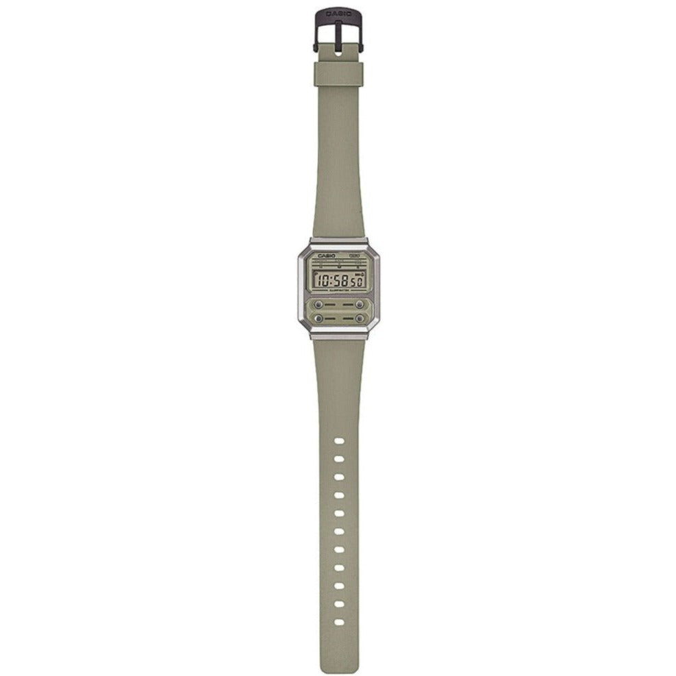 Digital Watch - Casio Vintage Unisex Green Watch A100WEF-3AEF