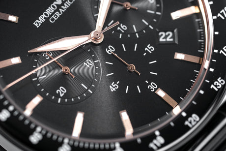 Emporio Armani Men's Mario Ceramic Chronograph Watch AR70002 - Designer Watch Store