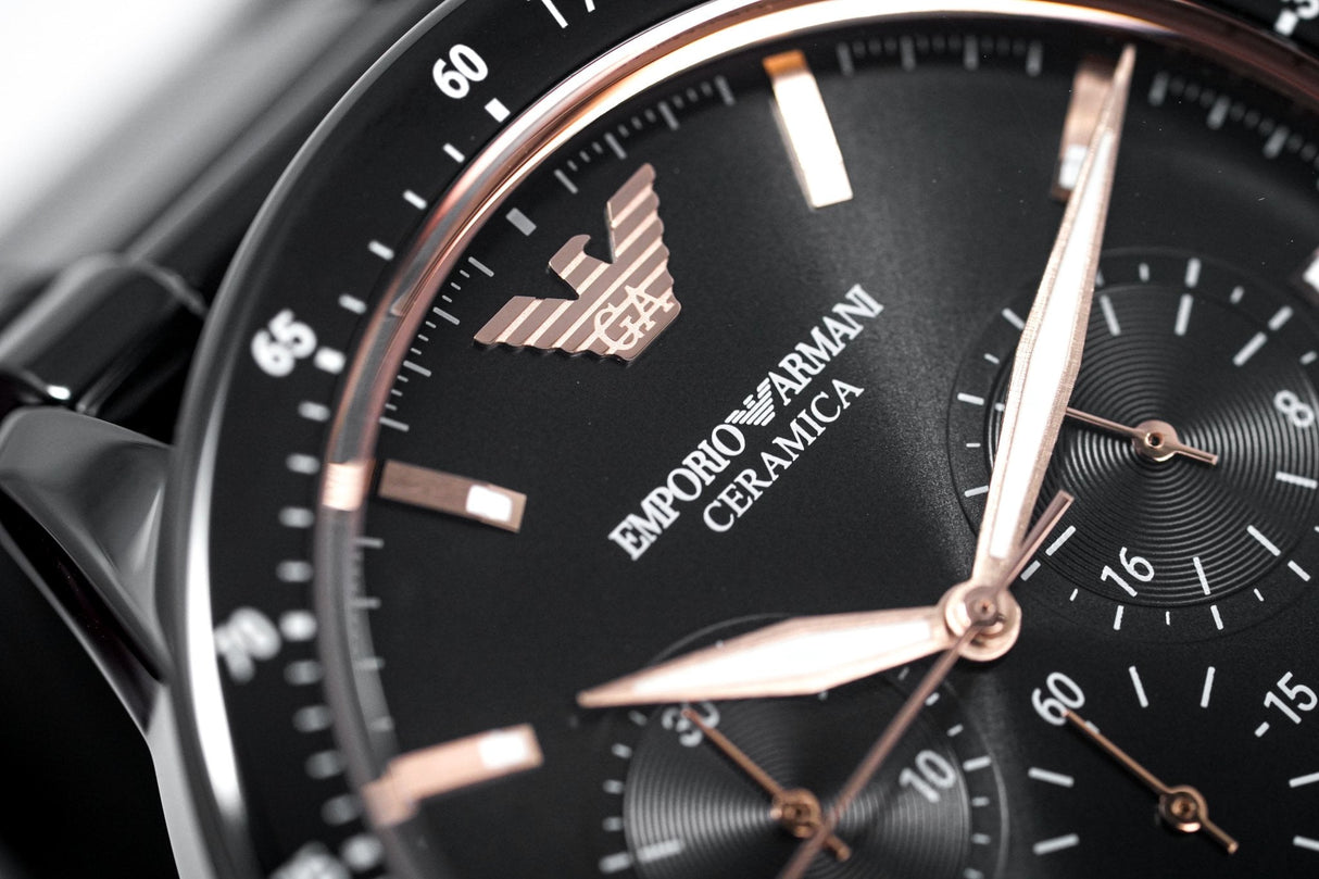 Emporio Armani Men's Mario Ceramic Chronograph Watch AR70002 - Designer Watch Store