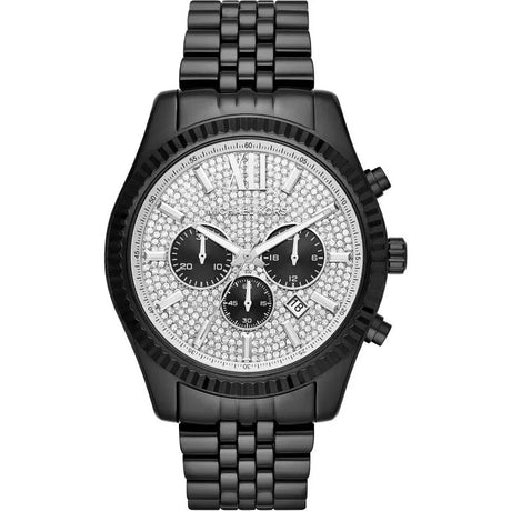 Michael Kors Watch Lexington Chronograph Black Crystals MK8605 - Designer Watch Store