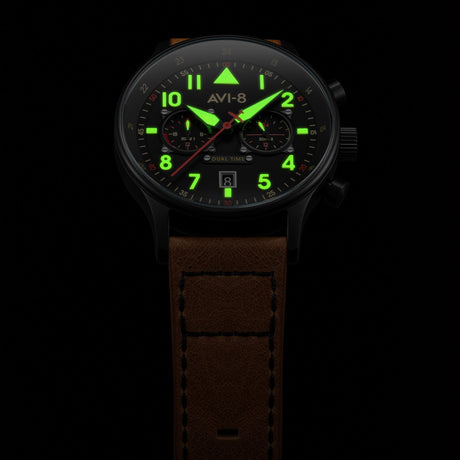 Pilot Watch - AVI-8 Carey Dual Time Debden Watch AV-4088-03