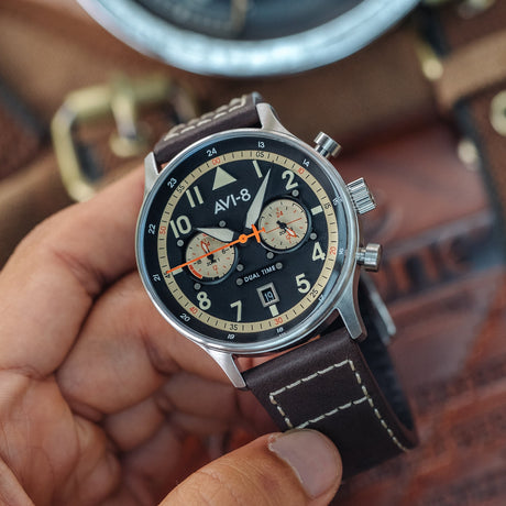 Pilot Watch - AVI-8 Carey Dual Time Manston Watch AV-4088-01